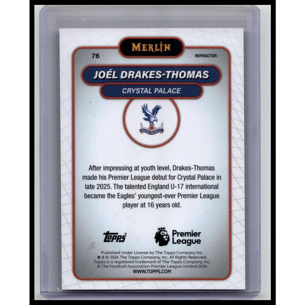 2026 Merlin Premier League #76 Joél Drakes-Thomas Refractor